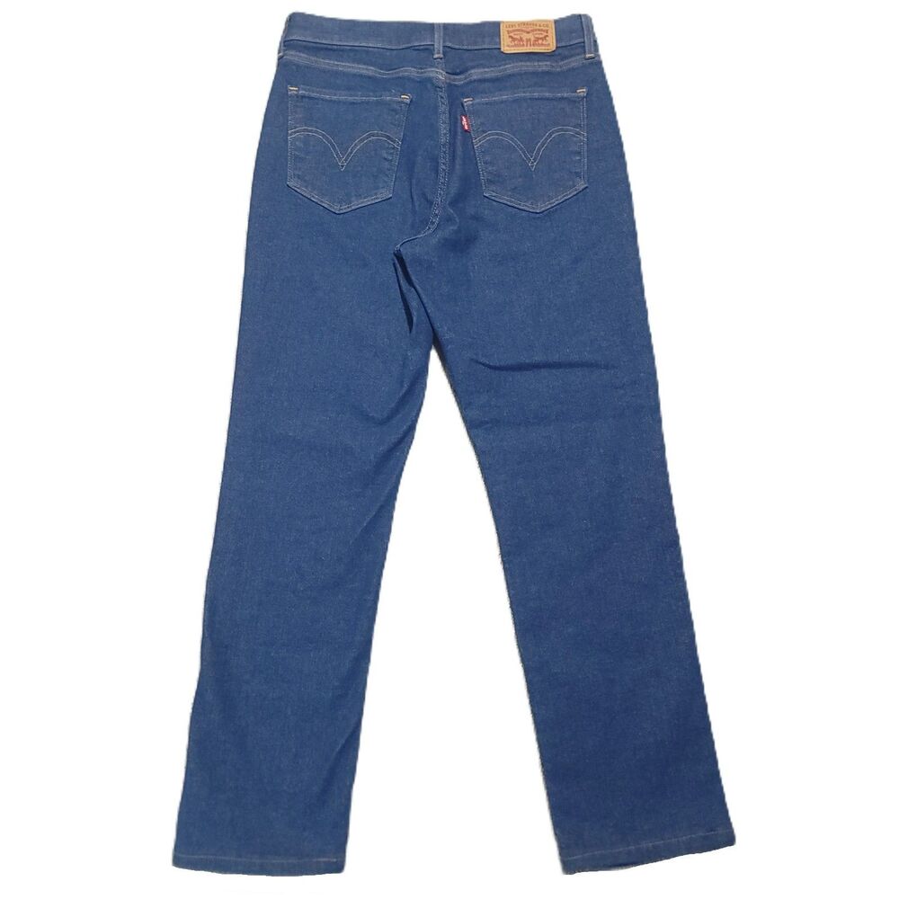 Levis Classic Straight Leg Mid Rise Jeans Womens 28 Blue Denim